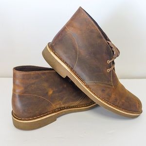 Clarks Bushacre 2 Beeswax leather chukka boots 10